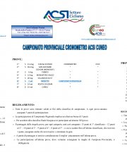 Calendario Campionati Provinciali ACSI Cuneo 2024